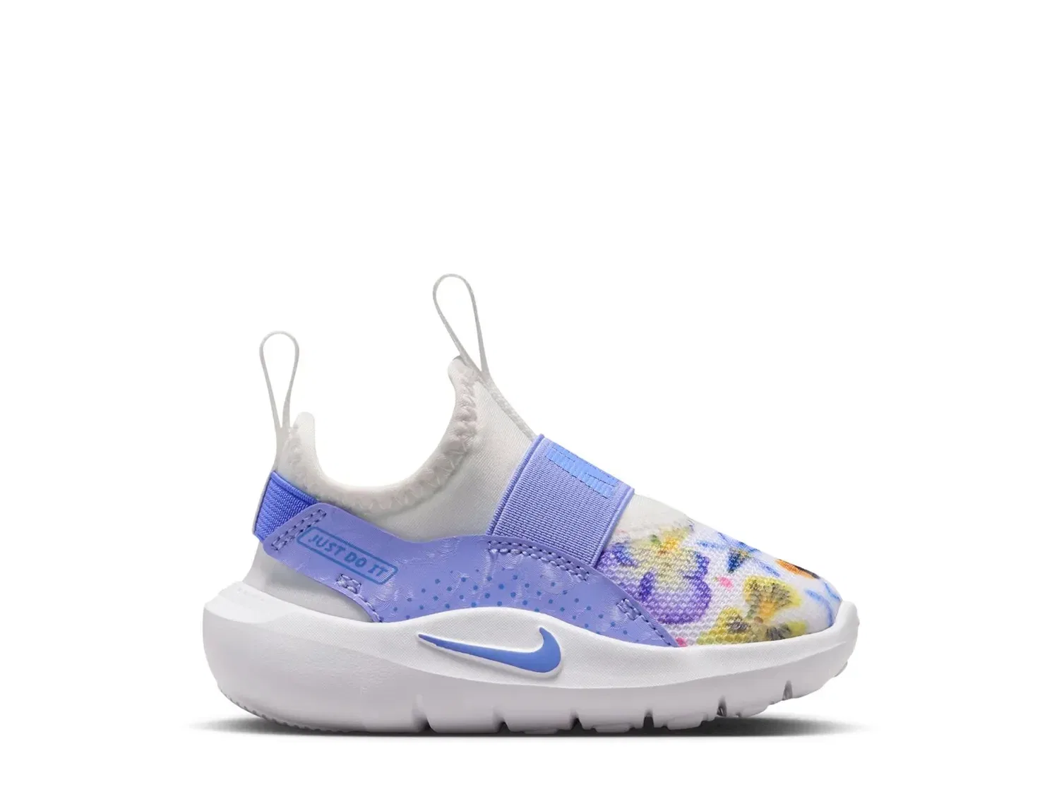 Кроссовки детские Flex Runner 4 Slip-On, Nike, мультиколор флорал принт