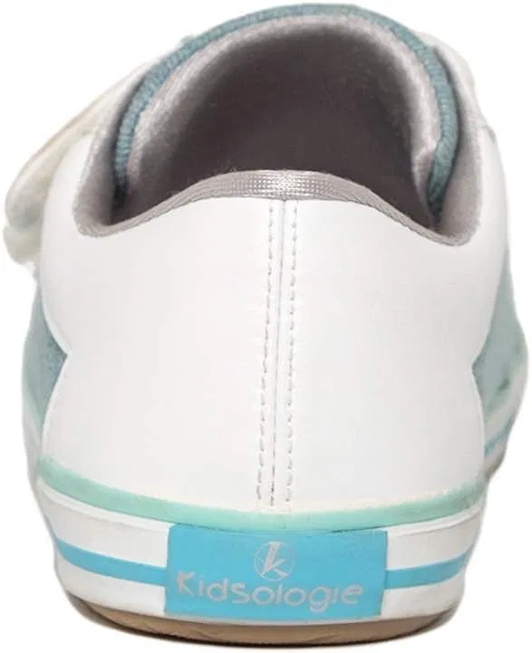 Детские кеды на липучках Easy Day Velcro Denim Sneaker White Kidsologie, White — фото 3