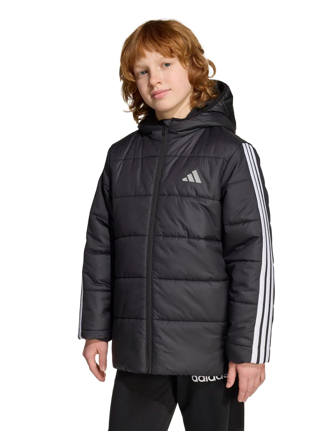 Куртка утепленная adidas Essentials 3-Stripes Padded, черный — фото 3