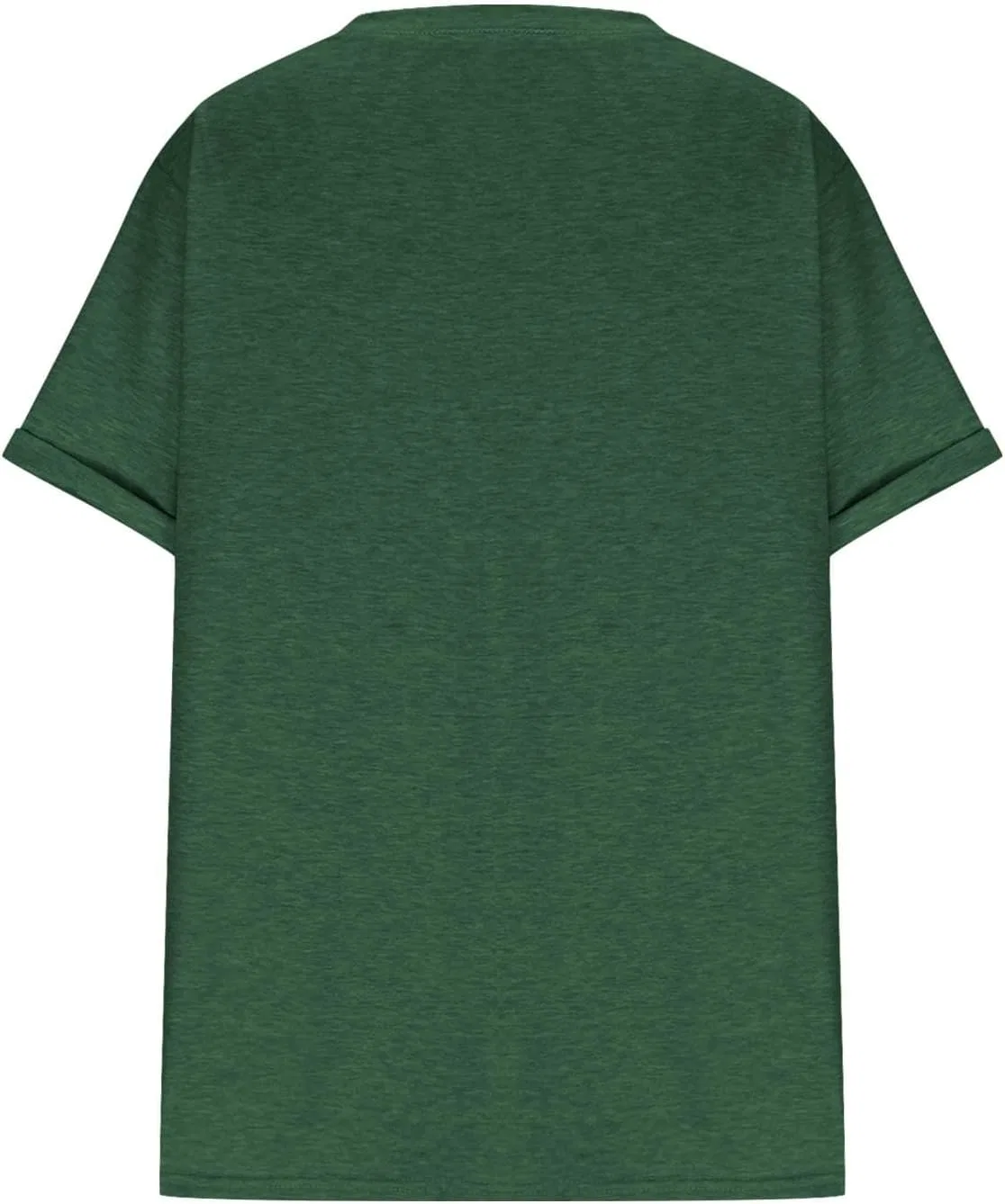 Женская свободная футболка с вырезом хенли Oversized, Army Green — фото 4