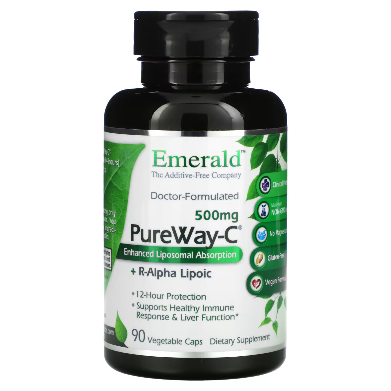 

Emerald Laboratories, PureWay-C + R-альфа липоевая кислота, 250 мг, 90 вегетарианских капсул