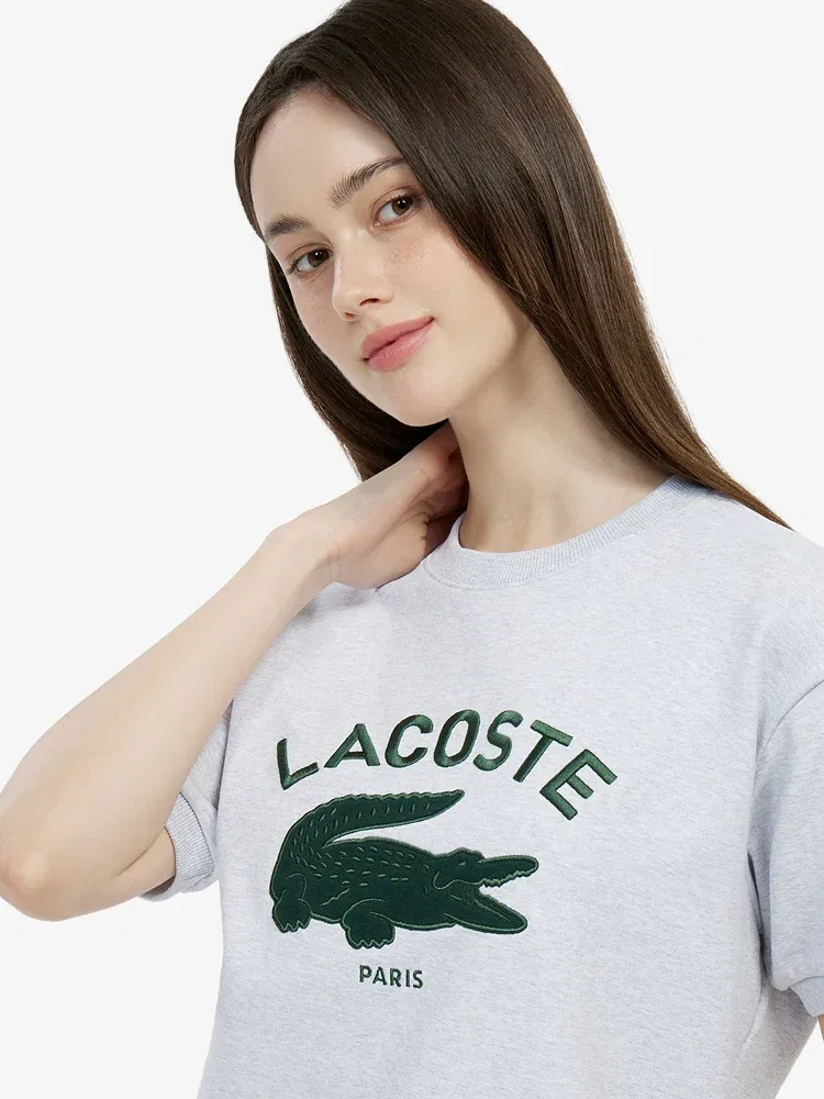 Свитшот Oversize LACOSTE, Antique Silver — фото 2