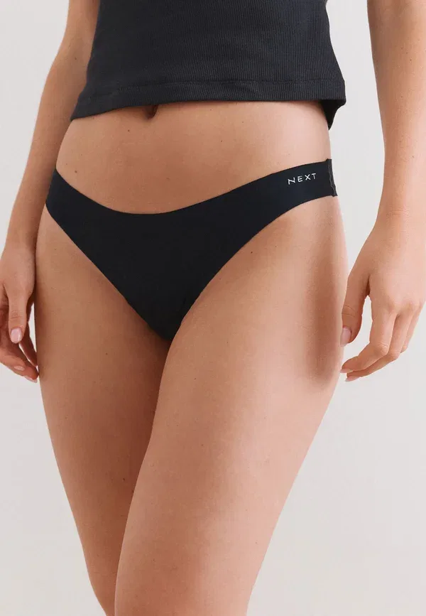 Трусы, облегающие, Fit - rich no vpl 3 pack - thong, Next, черный