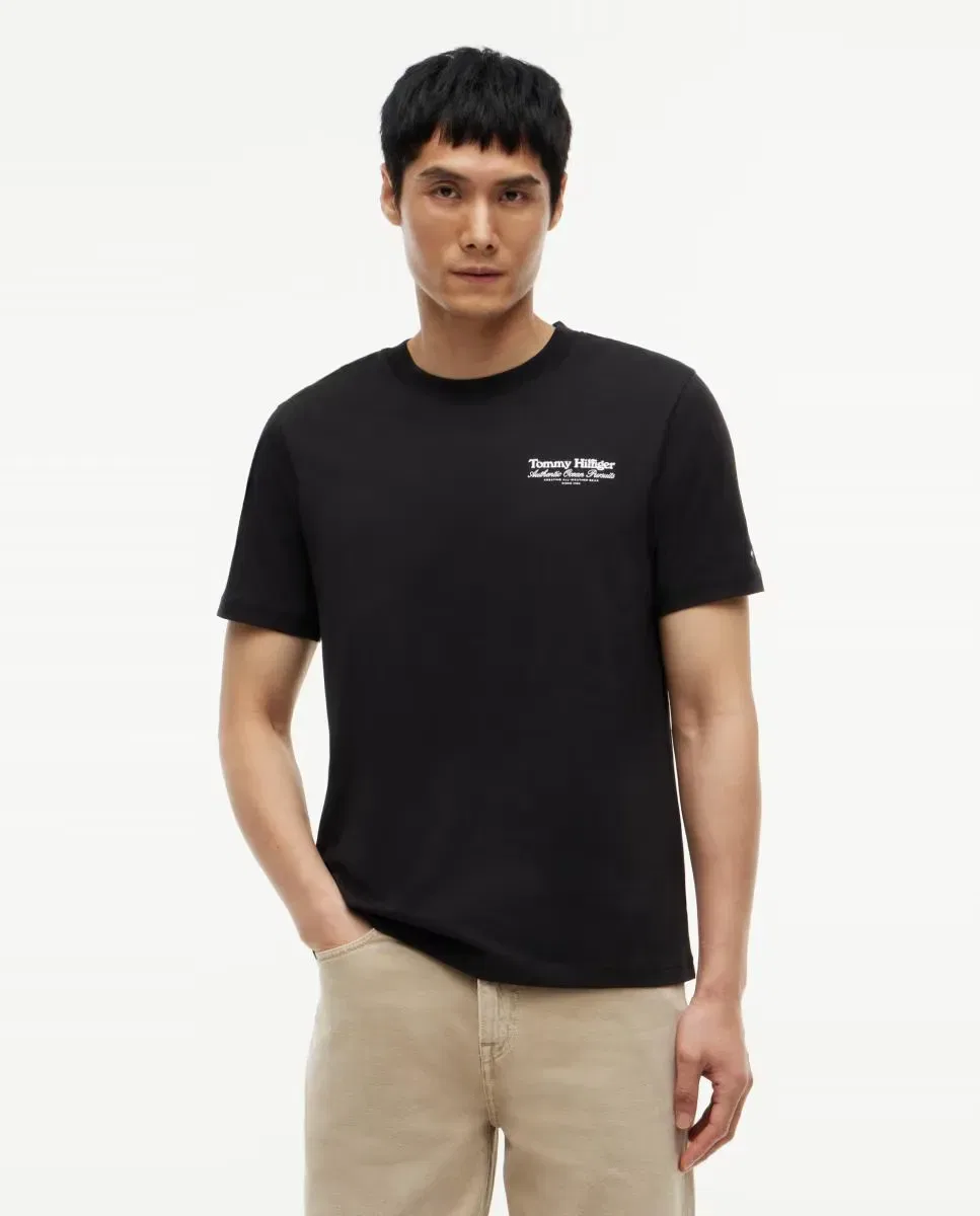 Мужская футболка с принтом Tommy Hilfiger, Negro