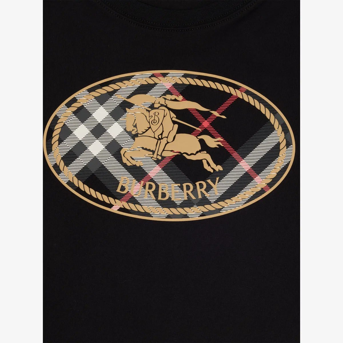 Хлопковая футболка с логотипом Cedar, размер 4-14 лет Burberry, черный — фото 2