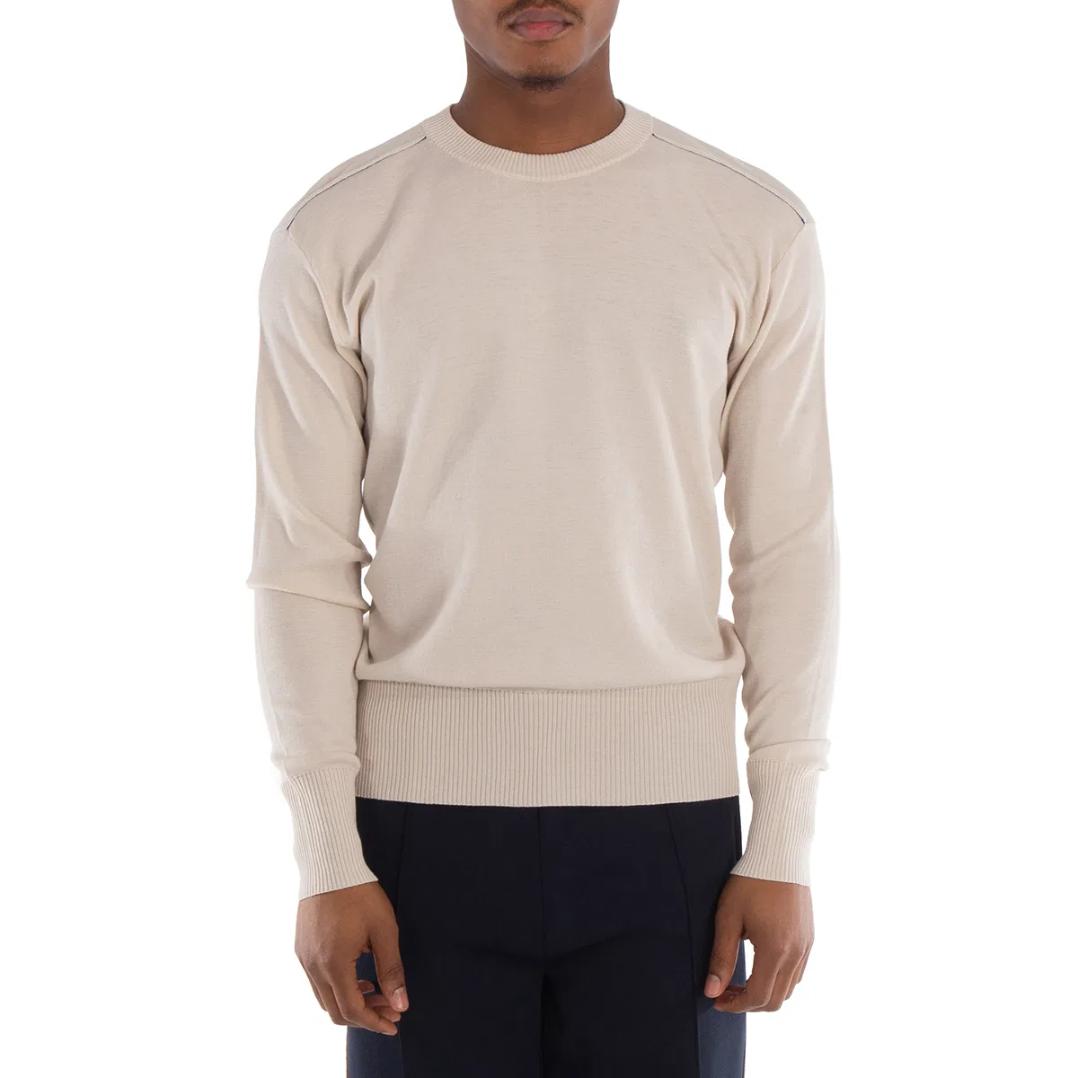 Джемпер с круглым вырезом Crew-Neck Wool Jumper Burberry, Soap