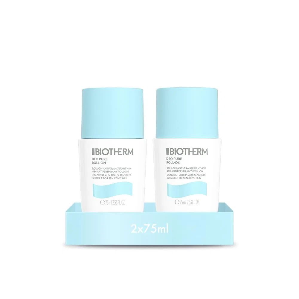 Дезодорант антиперспирант Biotherm Pure Roll-On, 2 шт. по 75 мл, Fresh