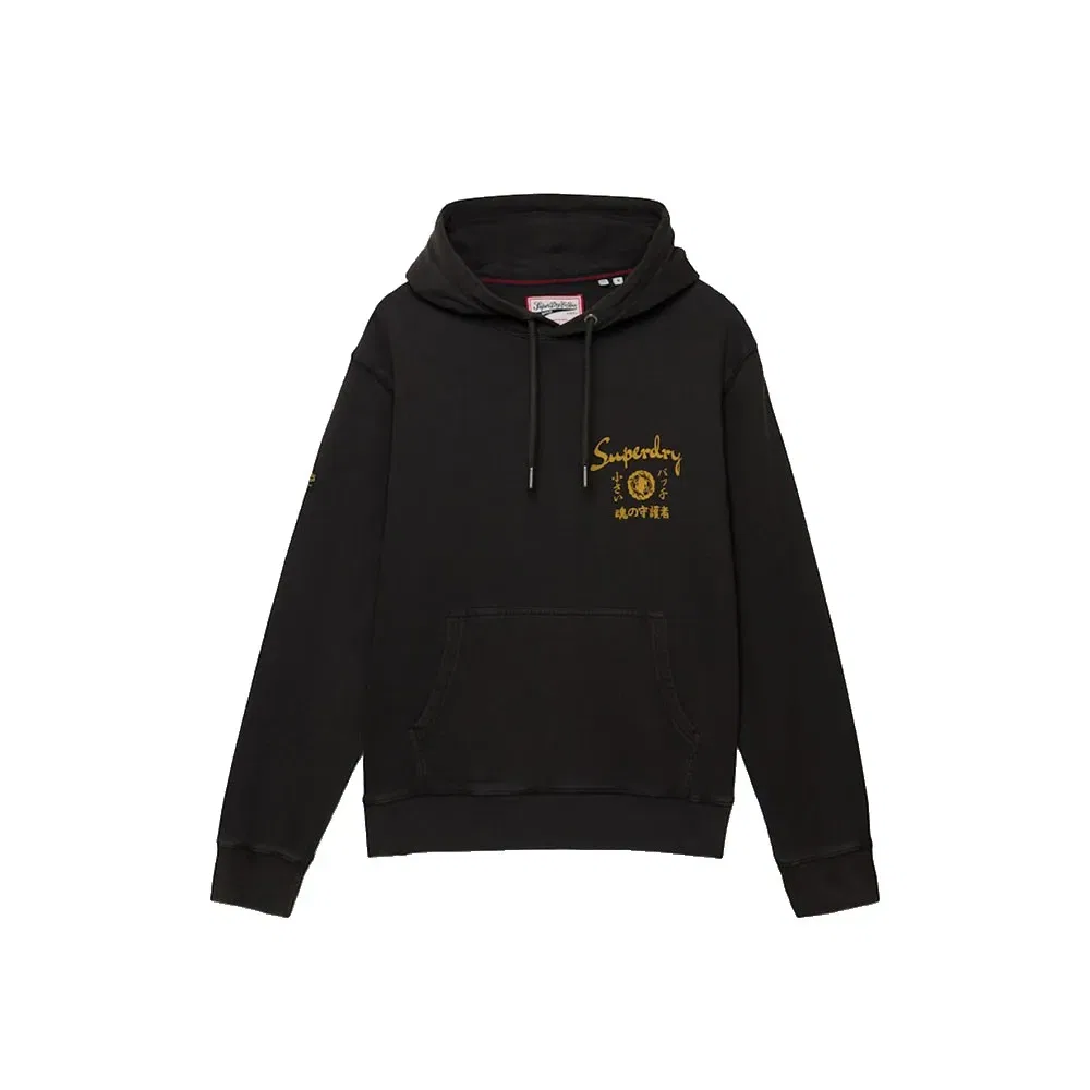 Худи свободного кроя Tokyo Narrative Superdry, черный