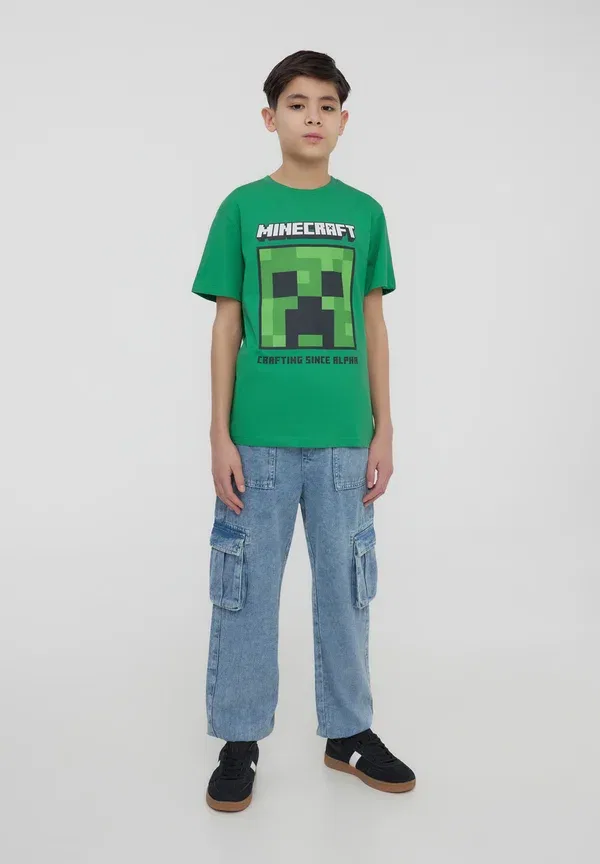 Футболка с принтом Minecraft, Terranova, verde, зеленый