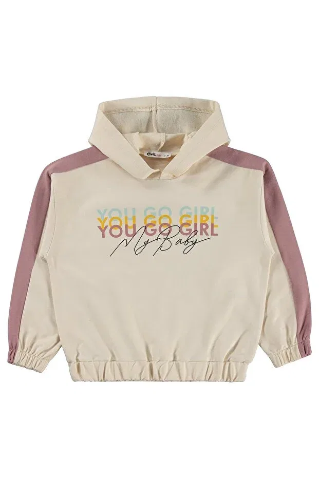 Детский спортивный комплект для девочек с капюшоном Civil Girls, Beige — фото 4