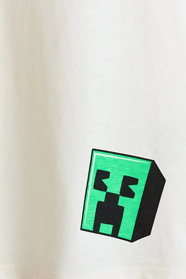 Детская футболка с принтом Minecraft H&M, White — фото 2