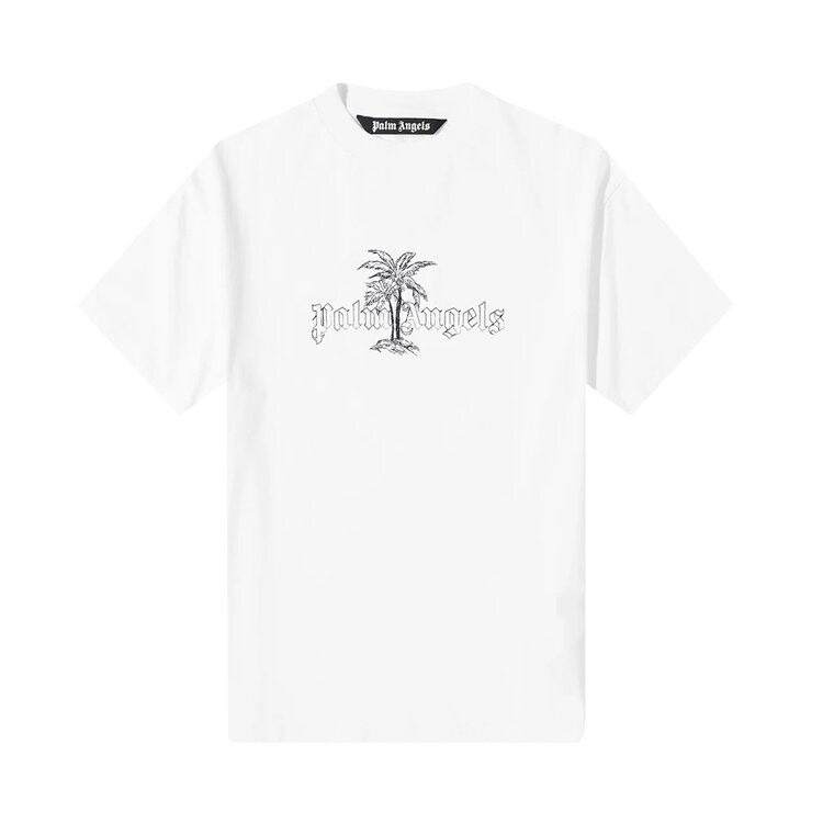 

Футболка Palm Angels Sunset Palms Classic Tee 'White/Black', белый