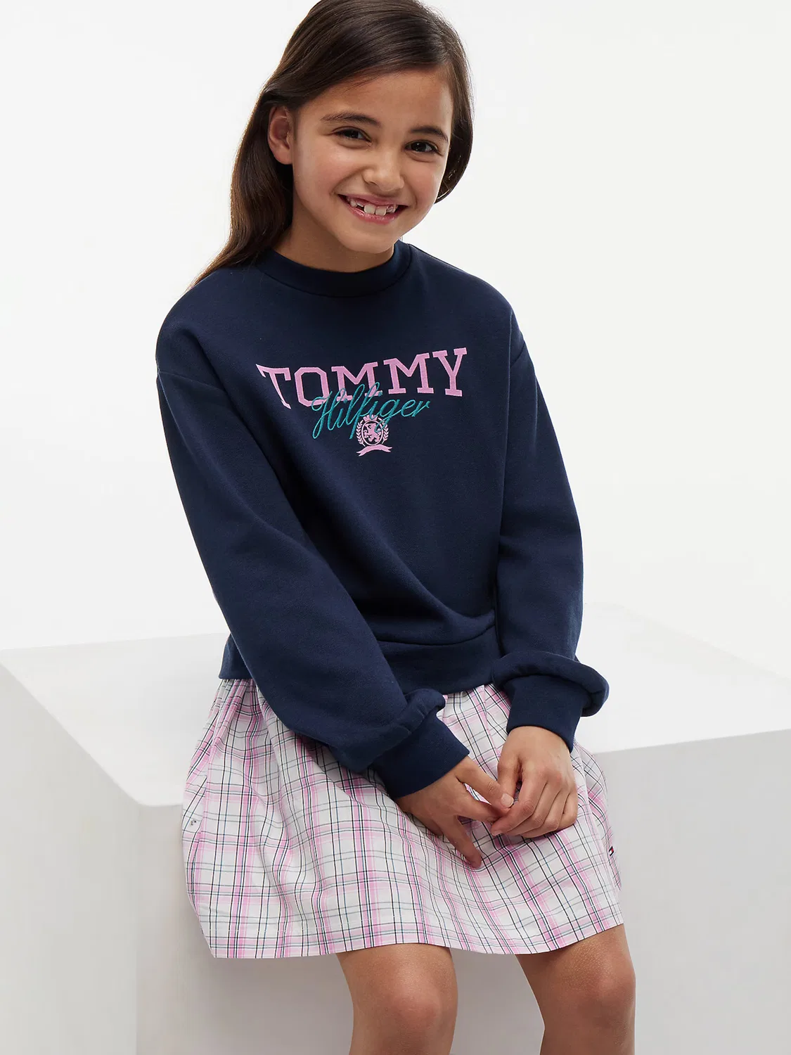 Платье Tommy Hilfiger Essential темно-синего цвета — фото 3