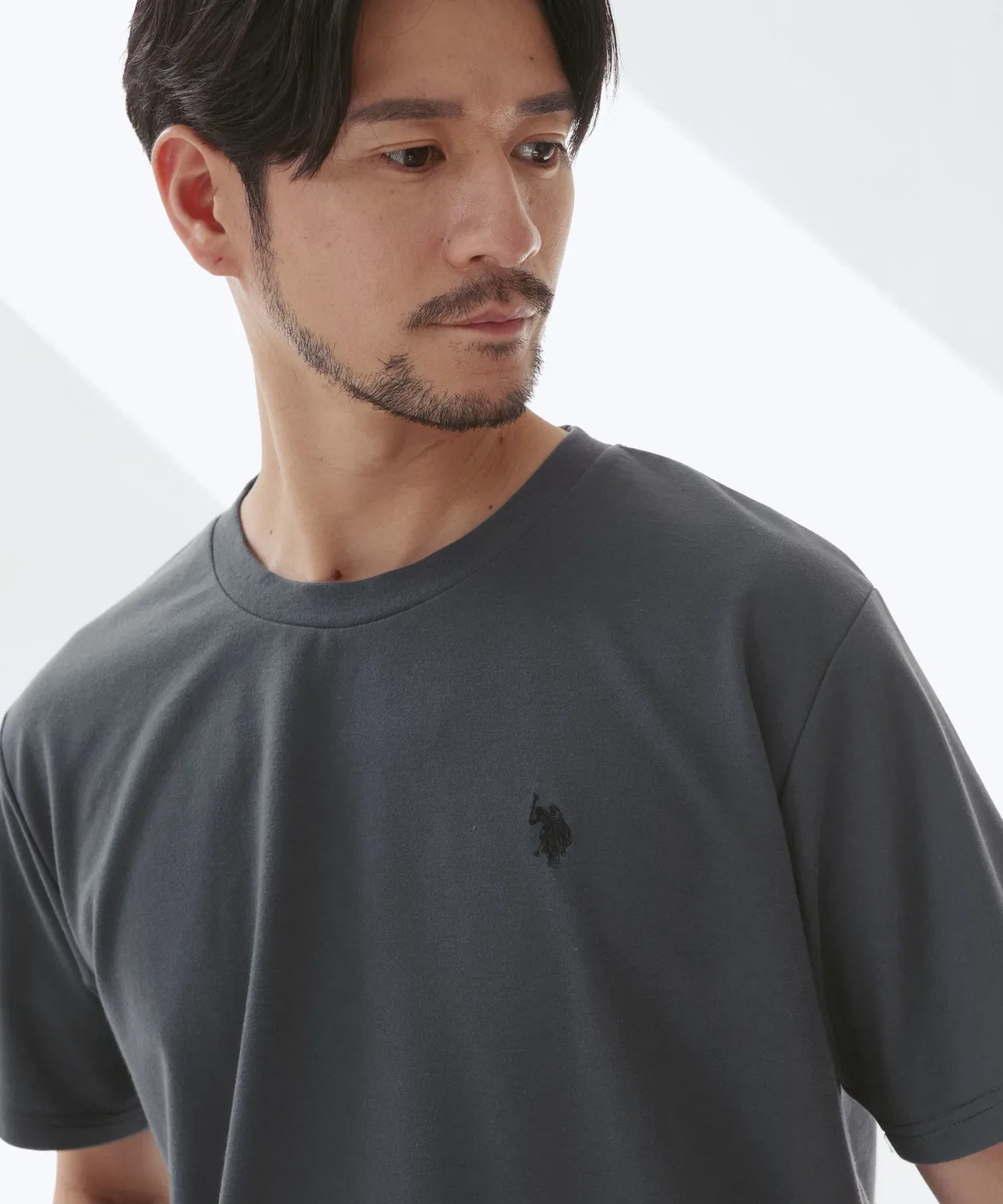 Мужская футболка с вышивкой U.S. POLO ASSN., Цвет: Чаркоал