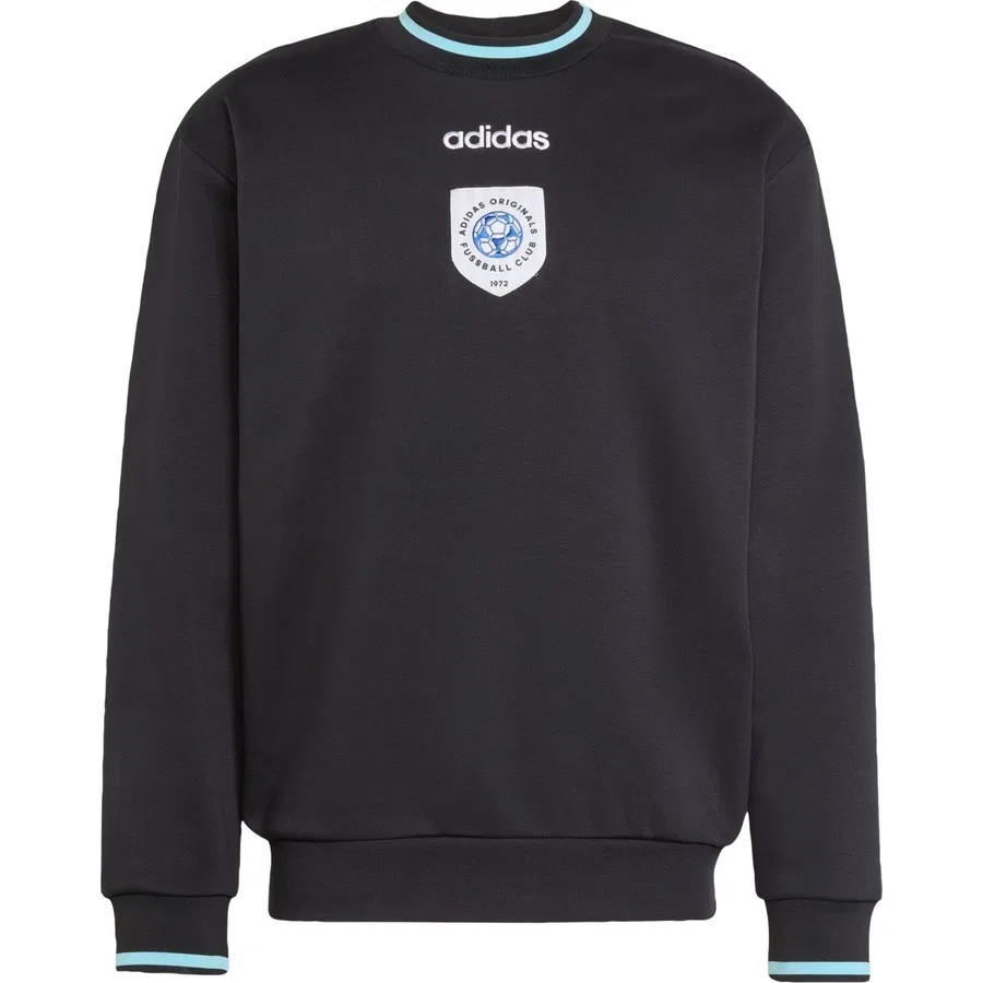 Свитшот с круглым вырезом и принтом Badge Crewneck Originals adidas, Черный — фото 3