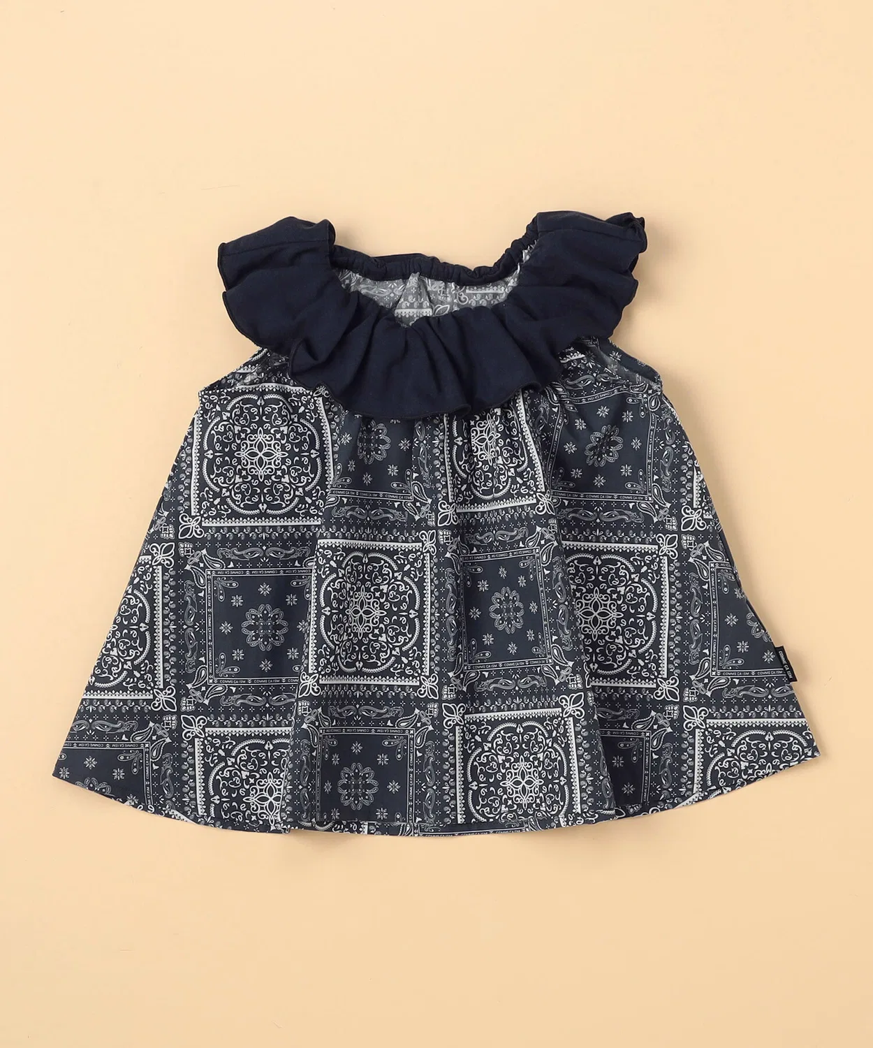 Детская туника без рукавов с воланами Bandana Print COMME CA ISM, Navy