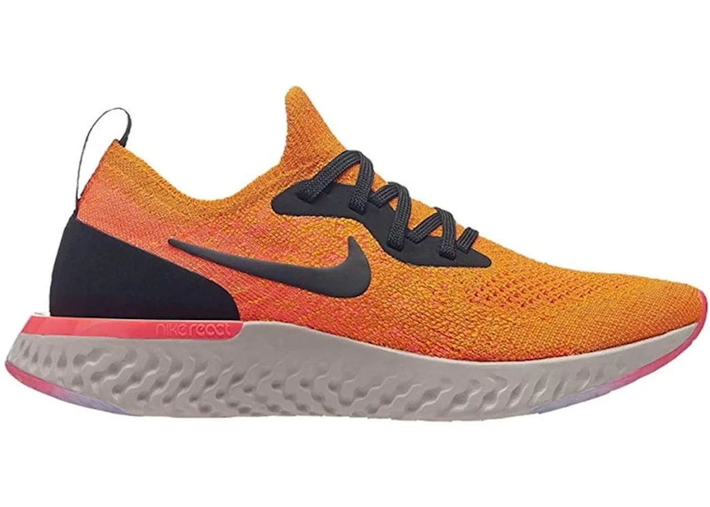 Детские кроссовки Lifestyle с технологией Flyknit Nike Epic React Flyknit Nike, Black/Orange