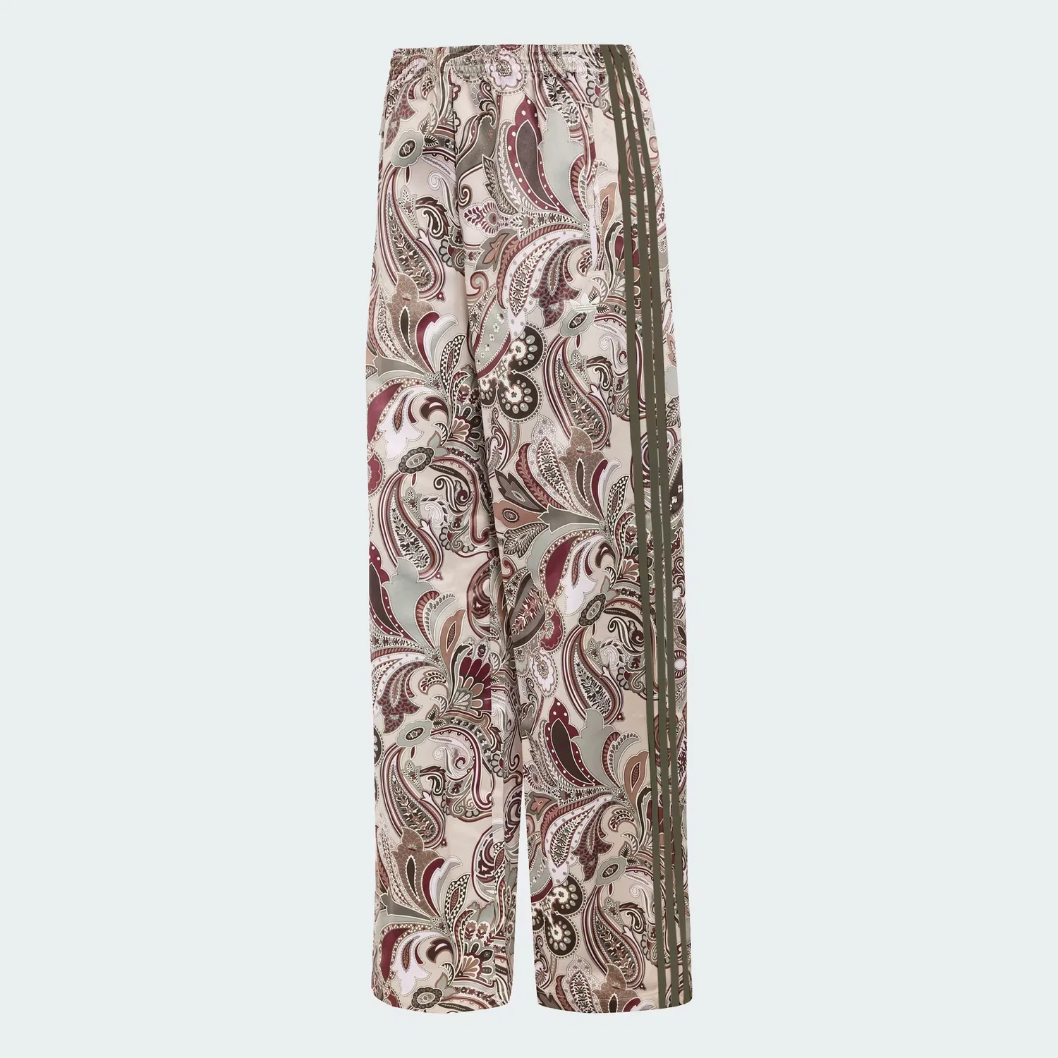 Женские спортивные брюки оверсайз из атласа Liberty London Firebird Satin Trackpant Adidas Originals, мультиколор/хаки — фото 4