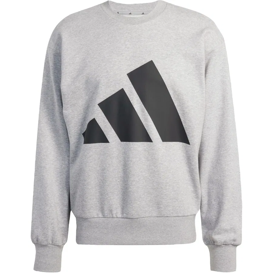 Свитшот спортивный с длинным рукавом Big Logo French Terry adidas, Серо-черный — фото 3