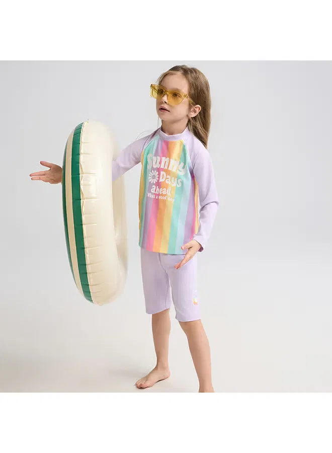 Комплект купальников с длинным рукавом Aimer Kids, защита от солнца 50+ — фото 2