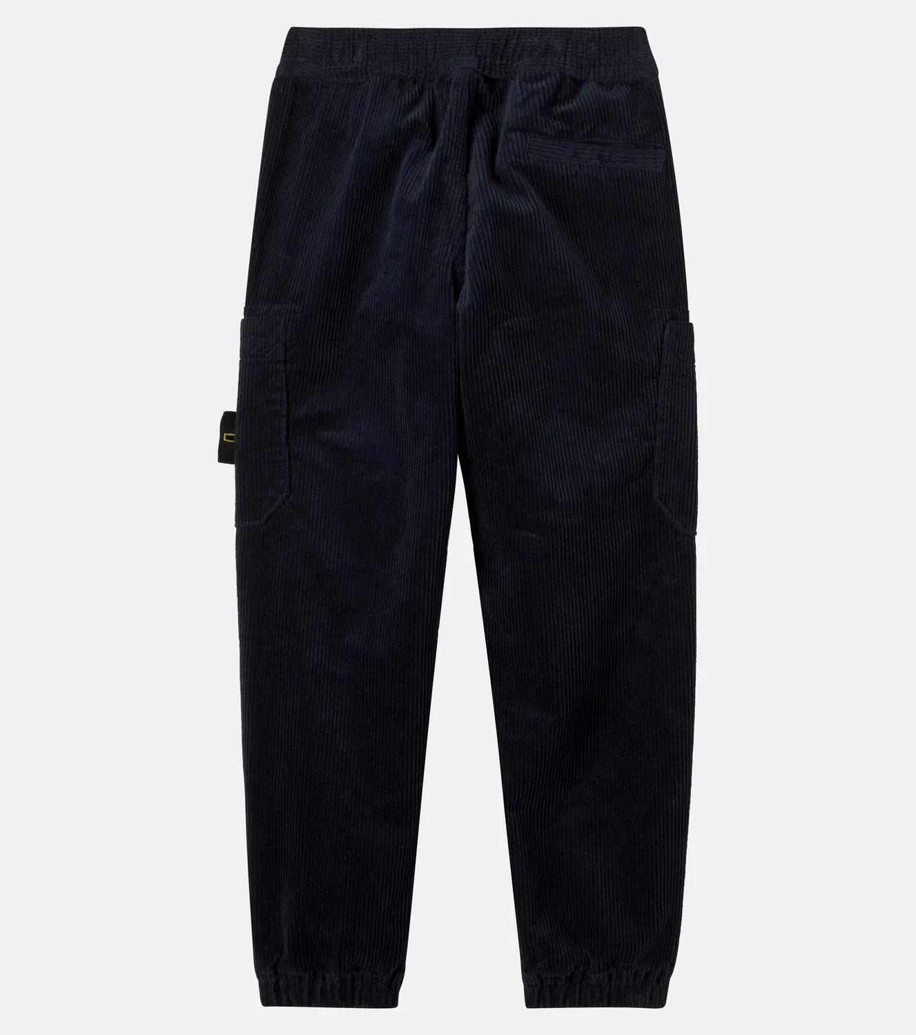 Брюки из вельвета с эластичным поясом Stone Island Junior, синий — фото 3