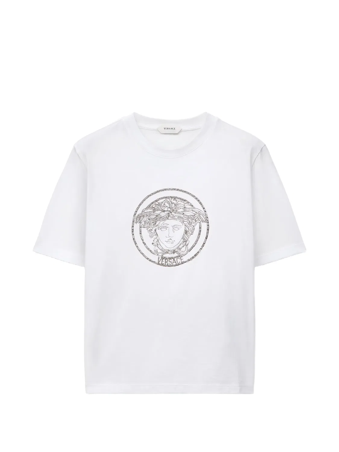 Футболка с вышивкой, белая Versace, белый