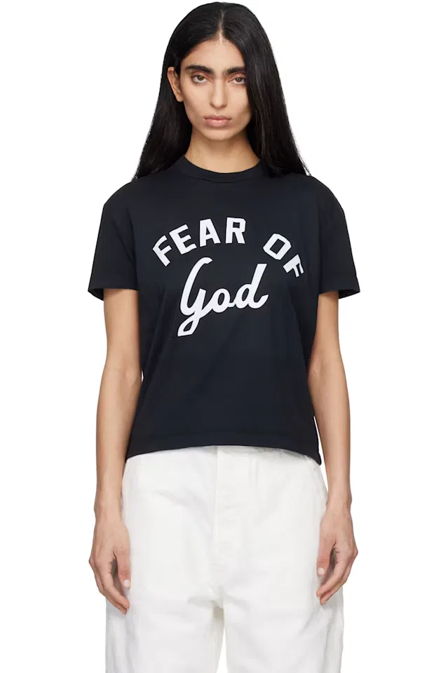 Черная университетская футболка Fear Of God