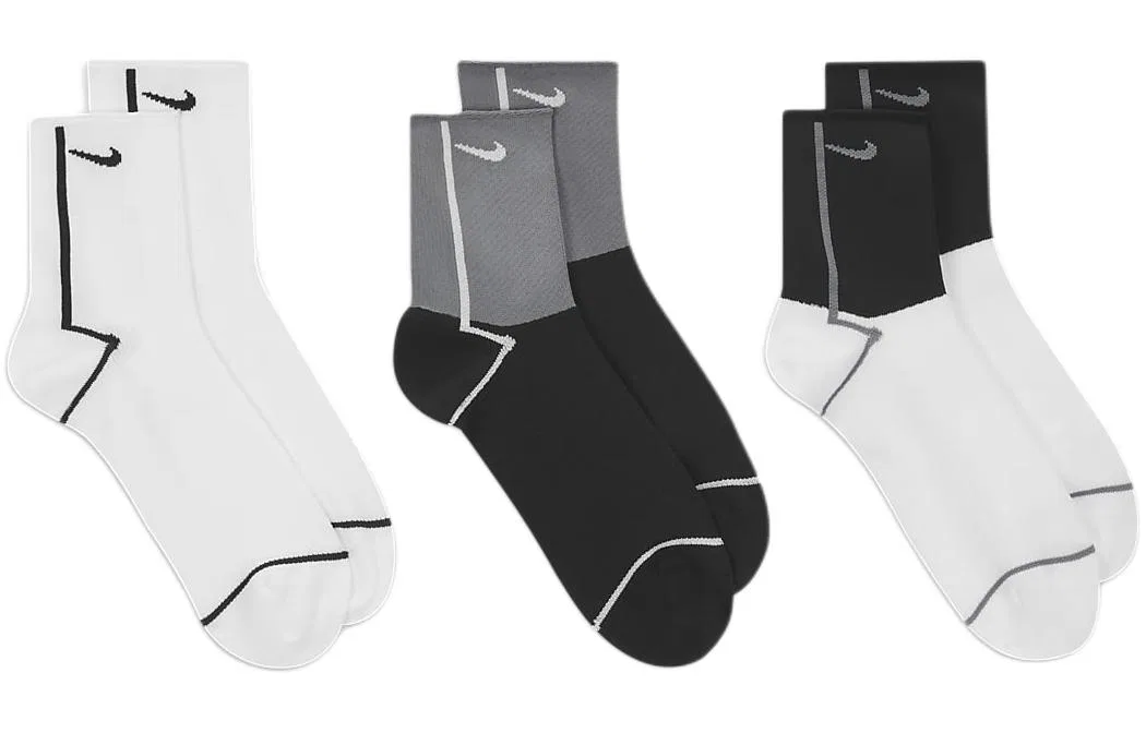 Детские носки гольфы с логотипом Nike, комплект из 3 пар, Nike, Black — фото 4