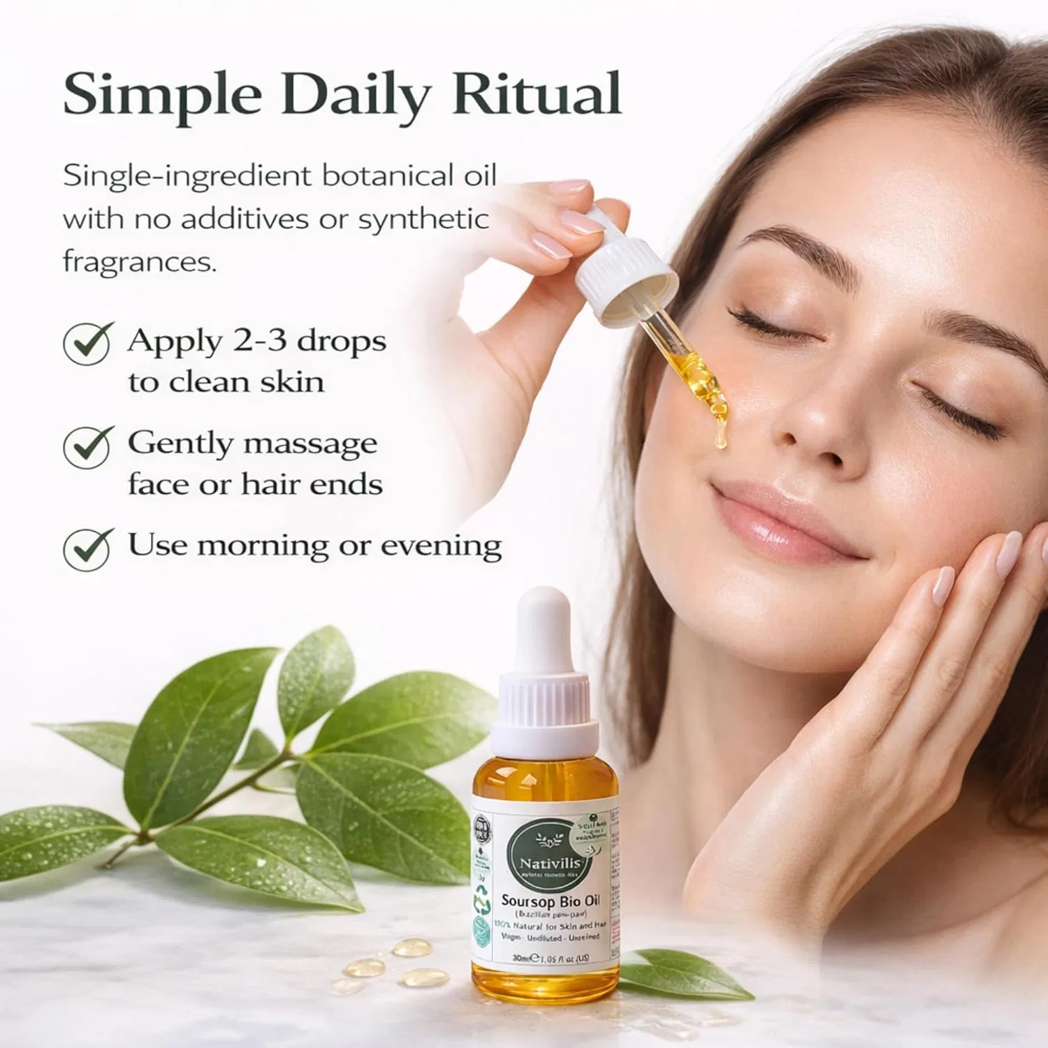 Масло для лица и тела Nativilis Organic Soursop Oil, 30 мл Nativilis Natural Essential Oils — фото 3