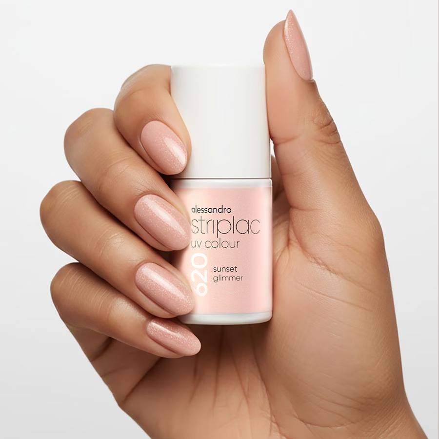 Лак для ногтей Alessandro Striplac UV Color, peach shimmer, 6.5 мл — фото 3