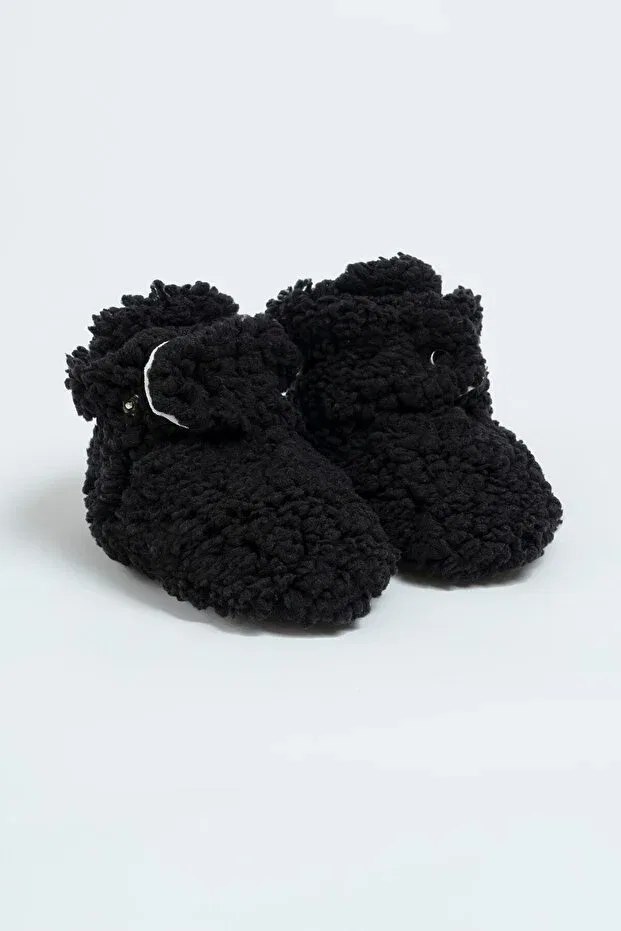 Детские тапочки для девочек и мальчиков хлопковые Babyzilla, Black