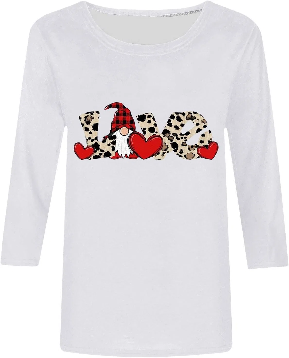 Женская футболка с принтом, Valentine's Day Shirt, белый — фото 3