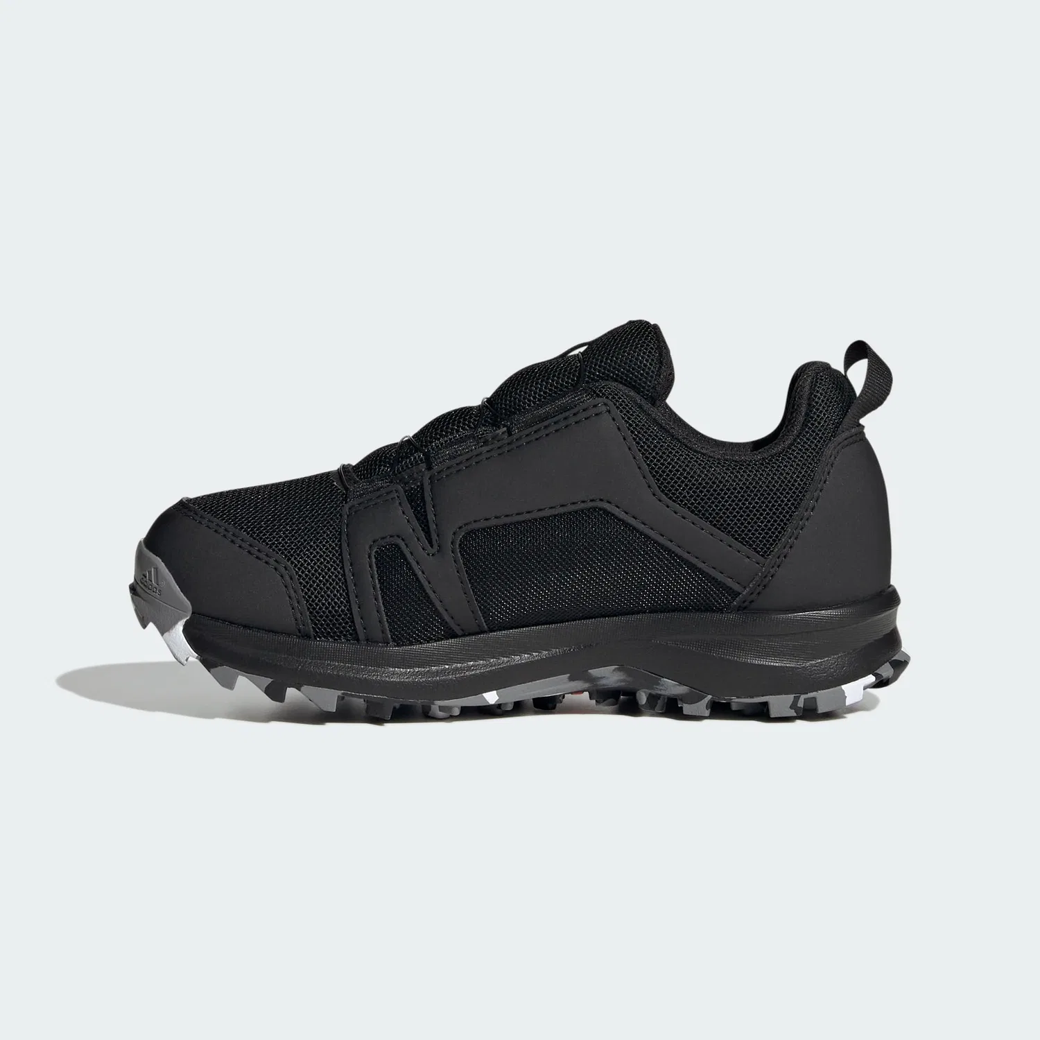 Детские кроссовки для трейлраннинга с принтом Terrex Agravic Boa Rain.rdy Trail Running Adidas, Core Black Cloud White Grey Three — фото 2