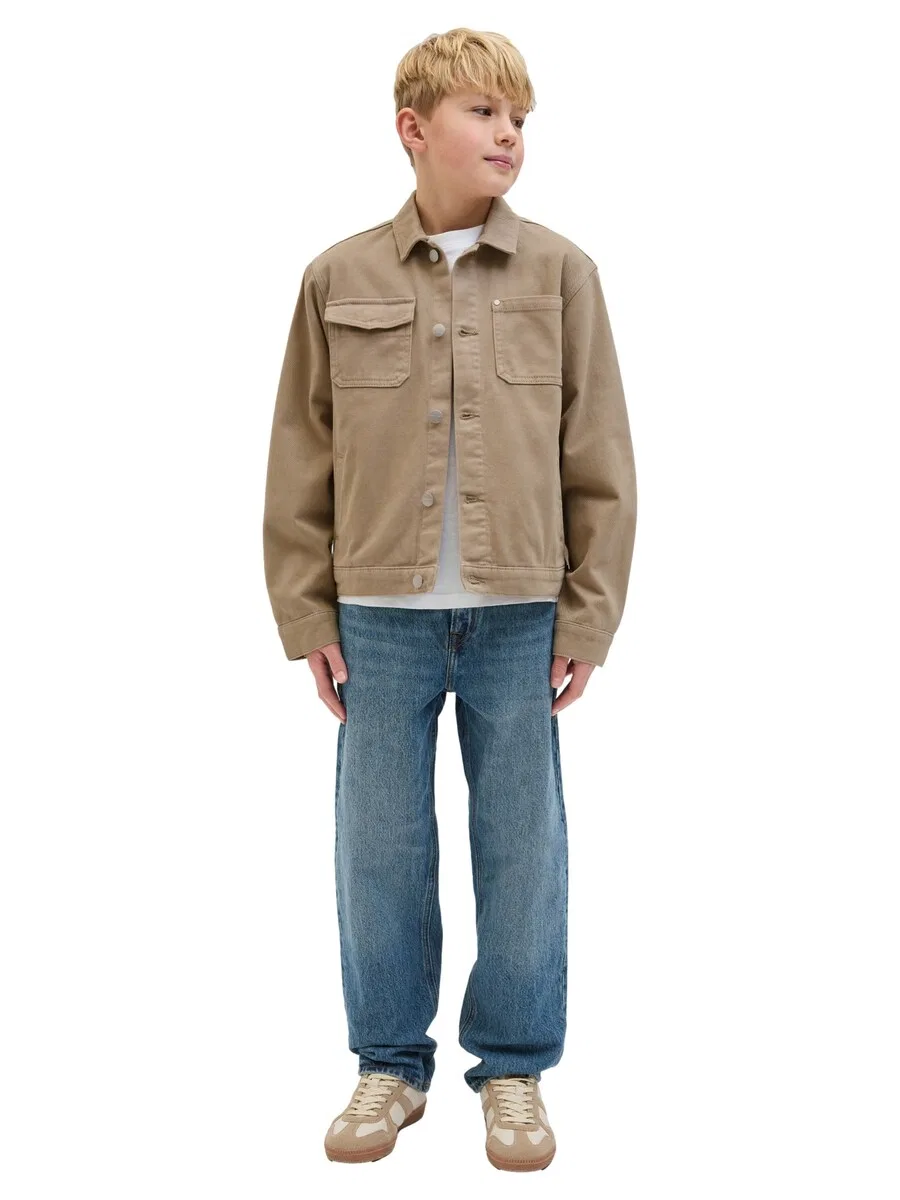 Детская межсезонная куртка Jack & Jones Junior 'Bellagio' коричневого цвета — фото 4