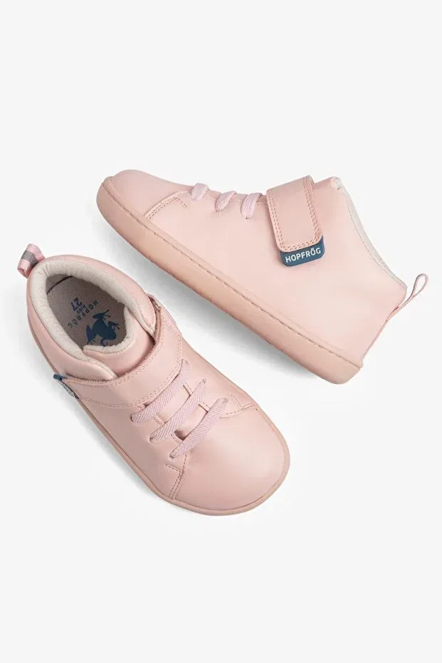 Детские ботинки для девочек без каблука Smart Walker High Top Pink Light Hopfrög, Pink Light — фото 4