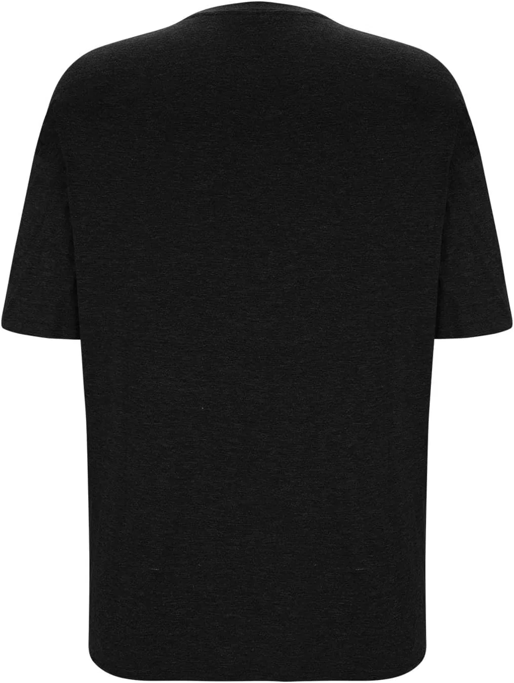 Мужская свободная футболка с круглым вырезом Solid Color, Black — фото 2