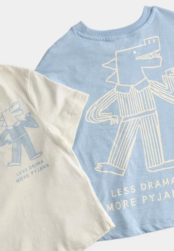 Комплект пижам из 2 штук, хлопок, pyjama set, Marks & Spencer Mix, синий — фото 3