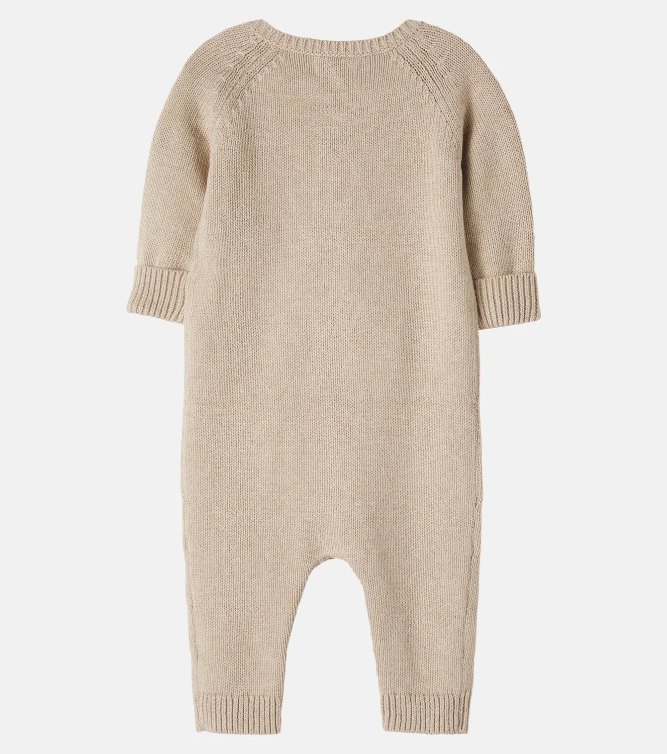Боди хлопковое с интарсией Polo Ralph Lauren Kids, бежевый — фото 3