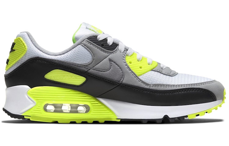 Кроссовки Nike Air Max 90 OG, белый/желтый — фото 2