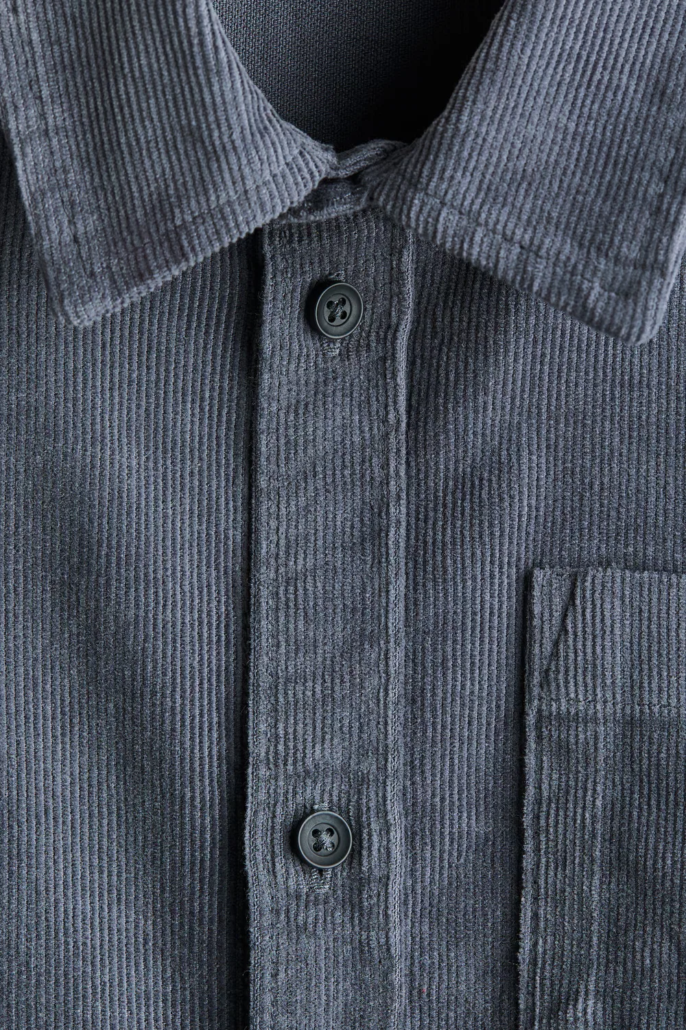 Хлопковая вельветовая рубашка H&M, Stahlblau — фото 2