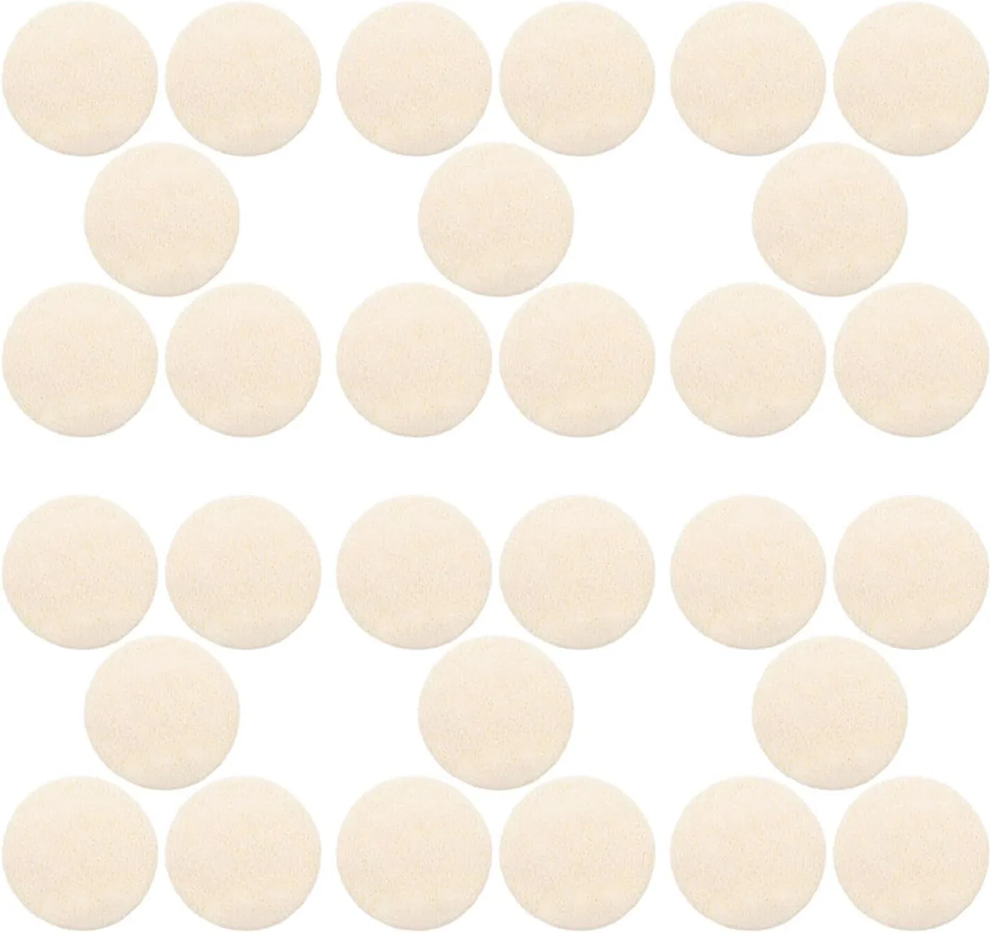 Пилинг-подушечки из люфы, 50 шт, AMUSLESUR, 5.5x5.5 см