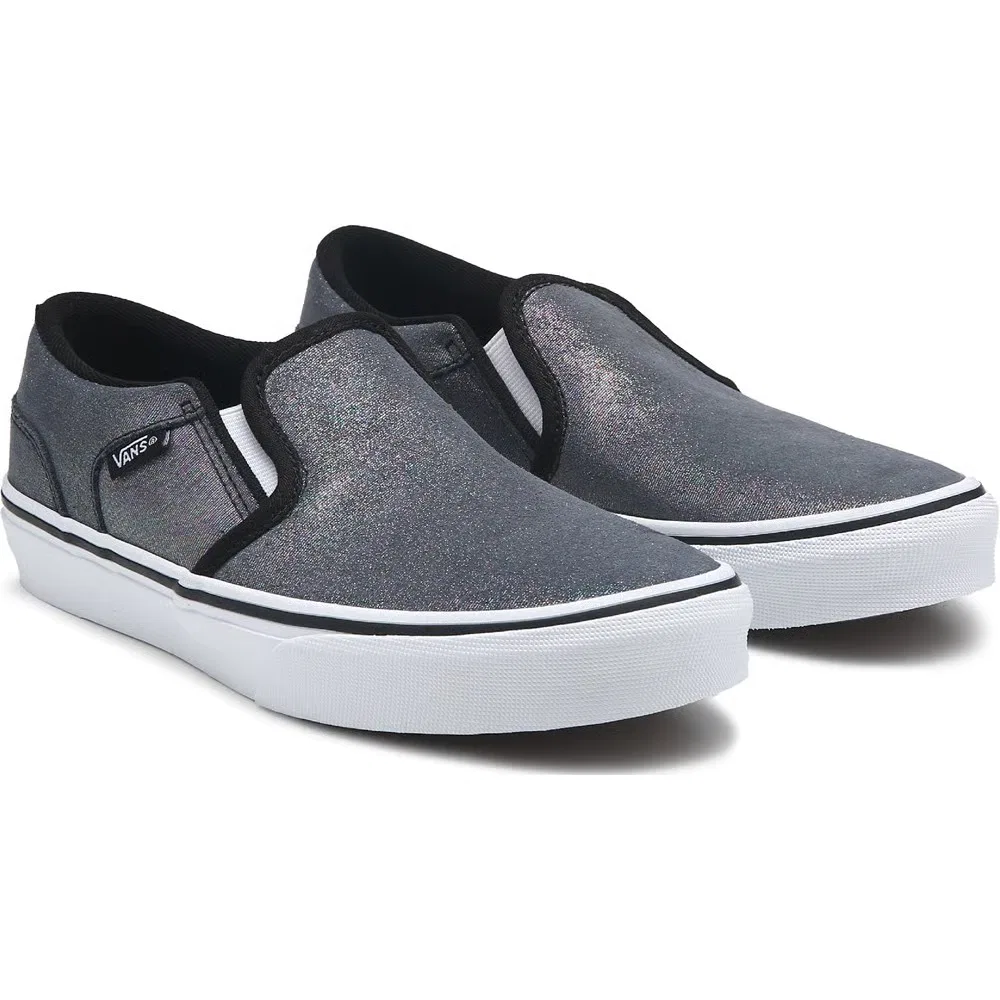 Детские слипоны Asher Vans, Black/Shimmer