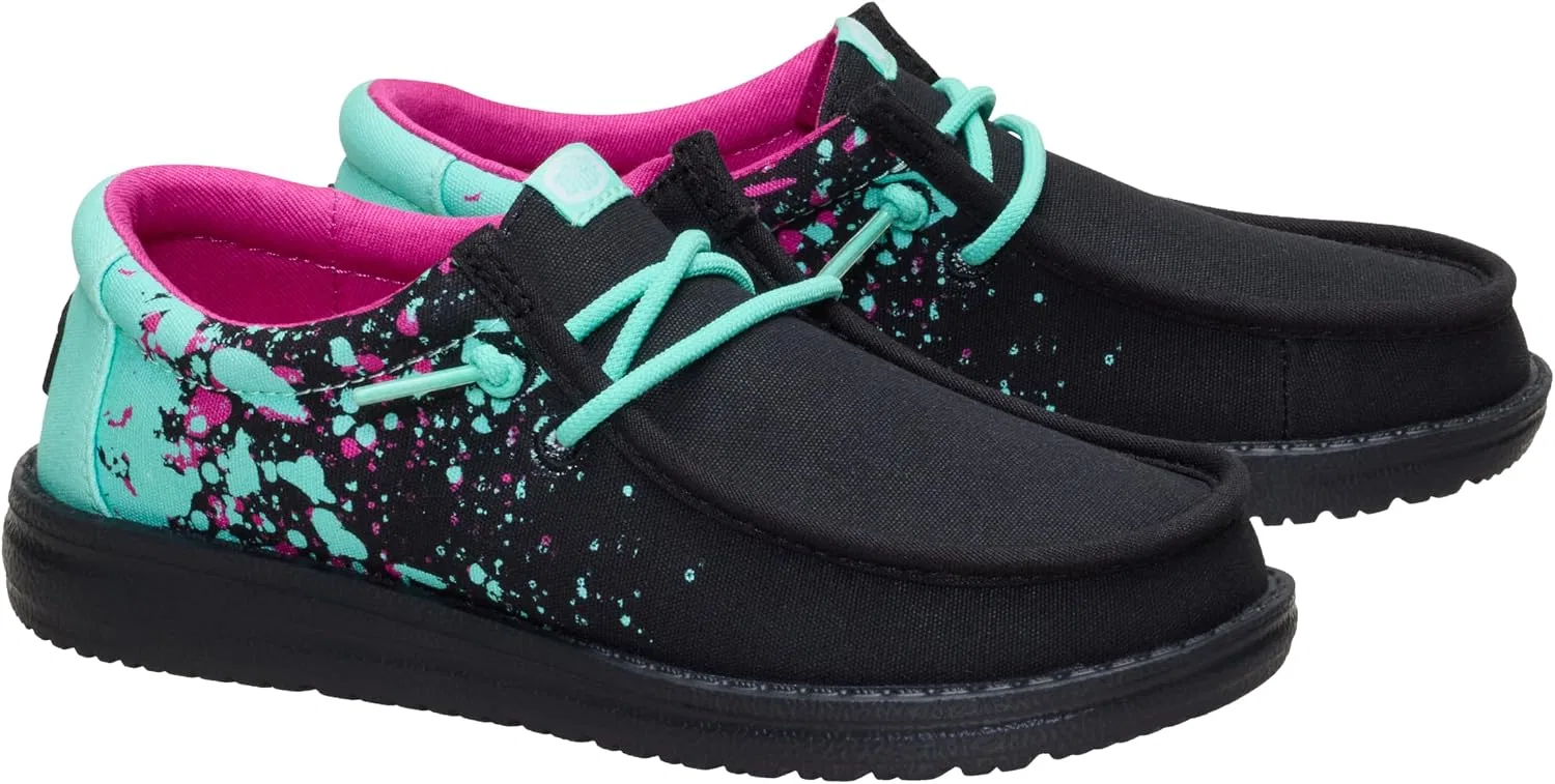 Детские мокасины для мальчиков с принтом Paintball Slip On Sneaker HEYDUDE, Black/Multi — фото 2