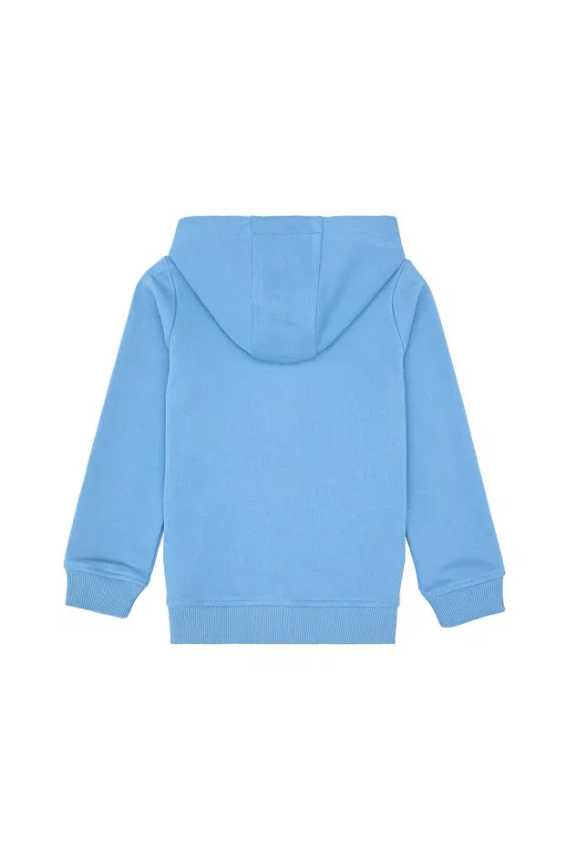 Детский кардиган с капюшоном на молнии U.S. Polo Assn., Light Blue — фото 4