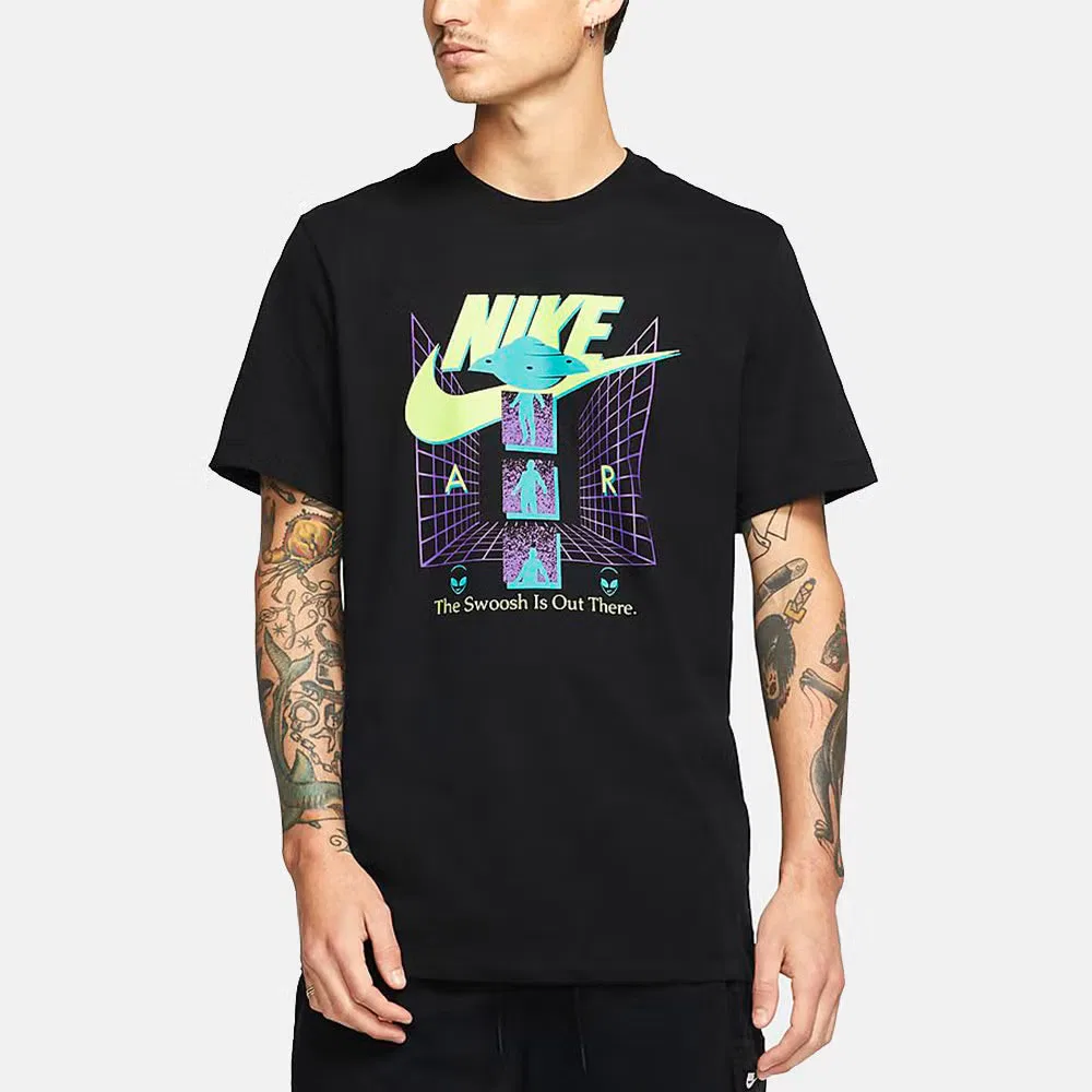 Футболка с принтом Alien Abduction Nike, черная — фото 4