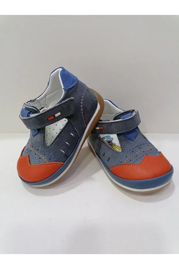 Детские ботинки для малышей с ортопедической подошвой Özgür Kids, Cyan Orange — фото 3