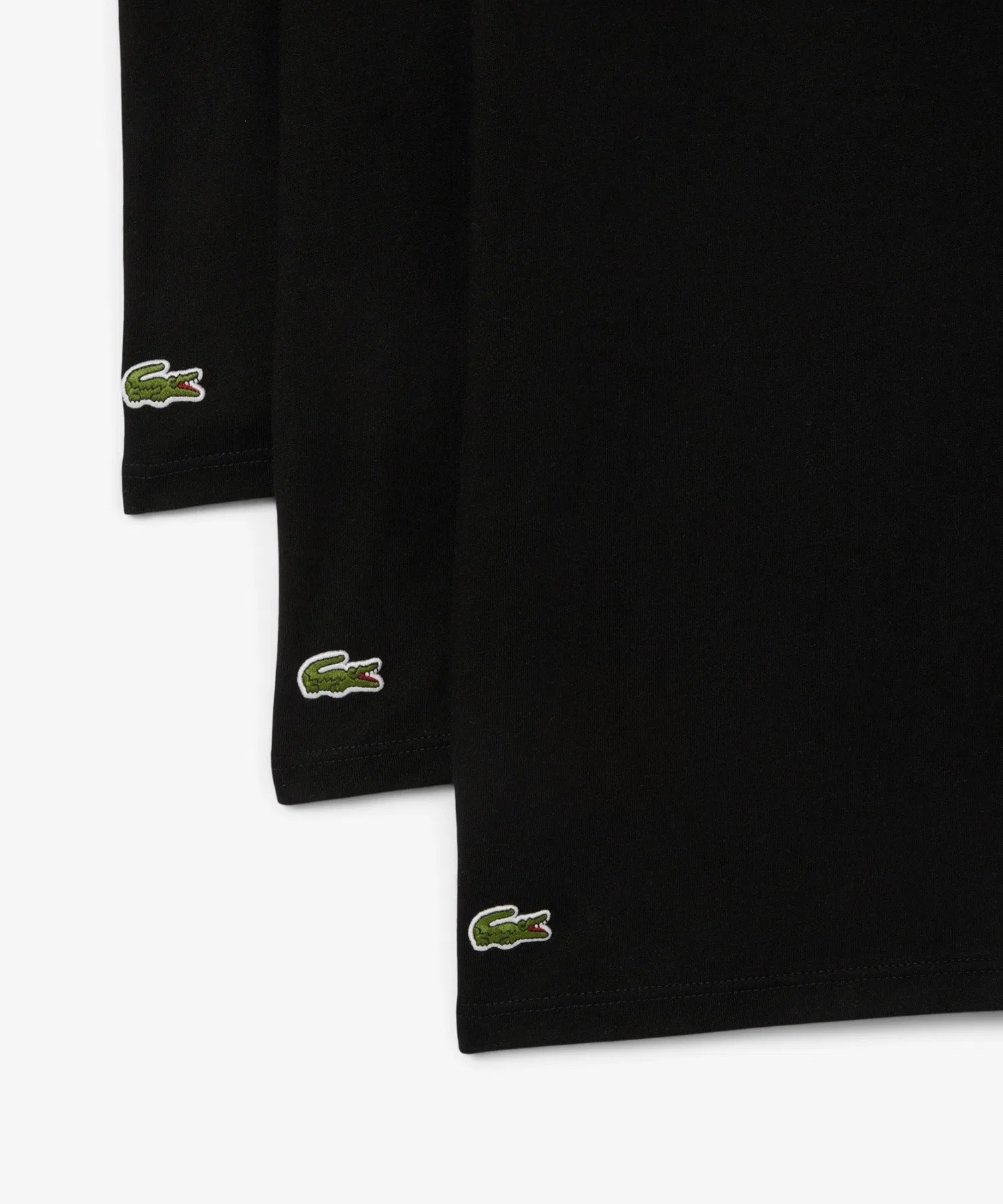 Мужская футболка LACOSTE из хлопка с круглым вырезом чёрная — фото 3