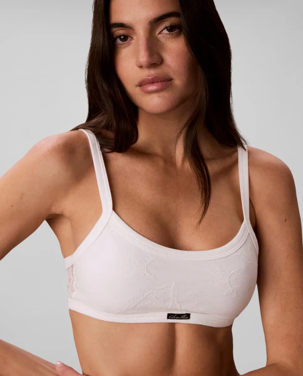 Женский бюстгальтер, Bralette Preformado, Calvin Klein, белый — фото 3