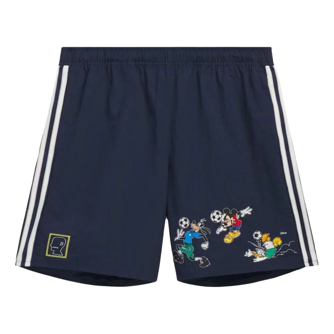 Мужские шорты с принтом Adidas x Brain Dead x Disney Short Asia Sizing Collegiate Navy, темно-синий