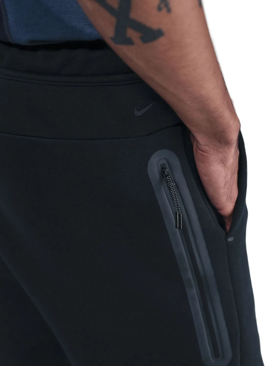 Черные/серые шорты из технического флиса Nike — фото 4